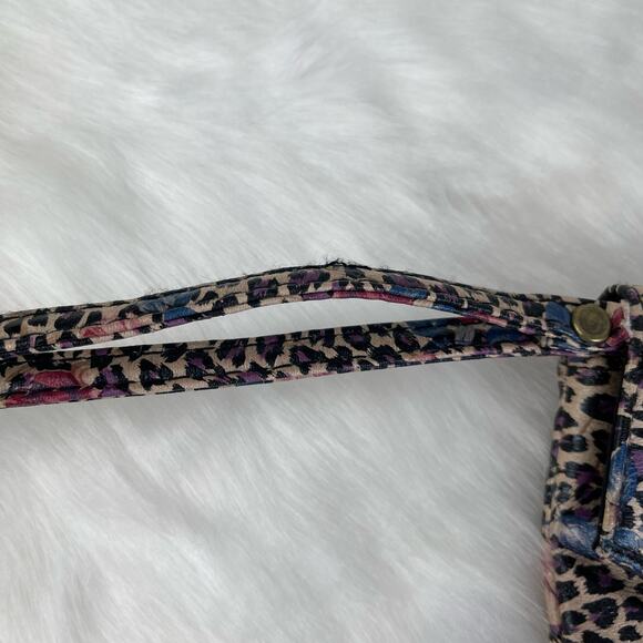 NWOT Envelope Wristlet Clutch Handbag Purple Black Leopard Blue Pink Rose Print - Picture 11 of 16